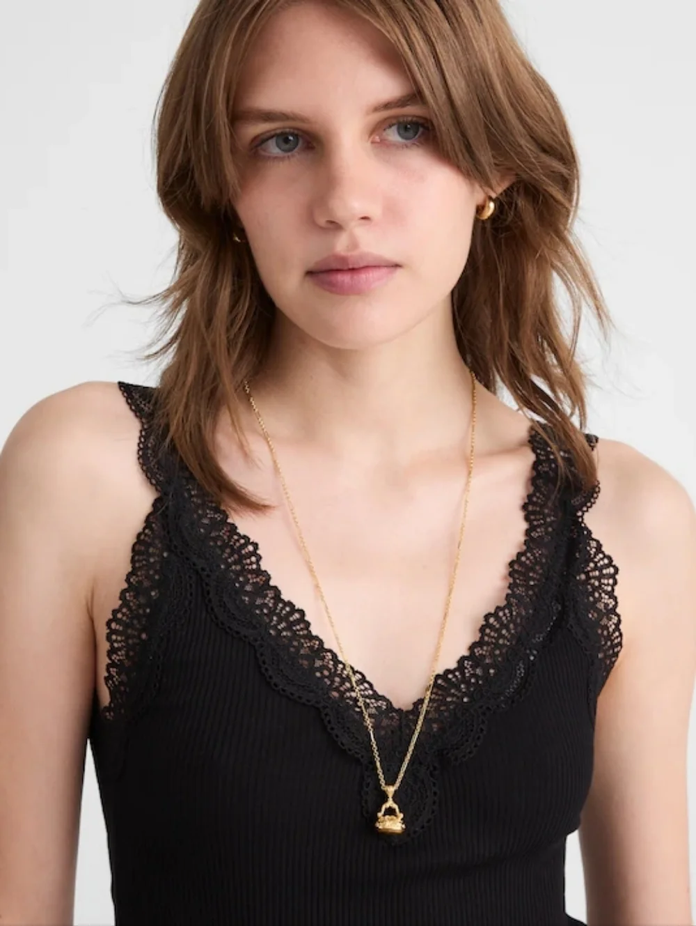 Madewell Semiprecious Victorian Pendant Necklace NWT - Picture 5 of 7